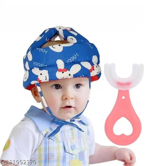 Baby Head Safety Helmet & Free Baby Tooth Brush. Mega Mall